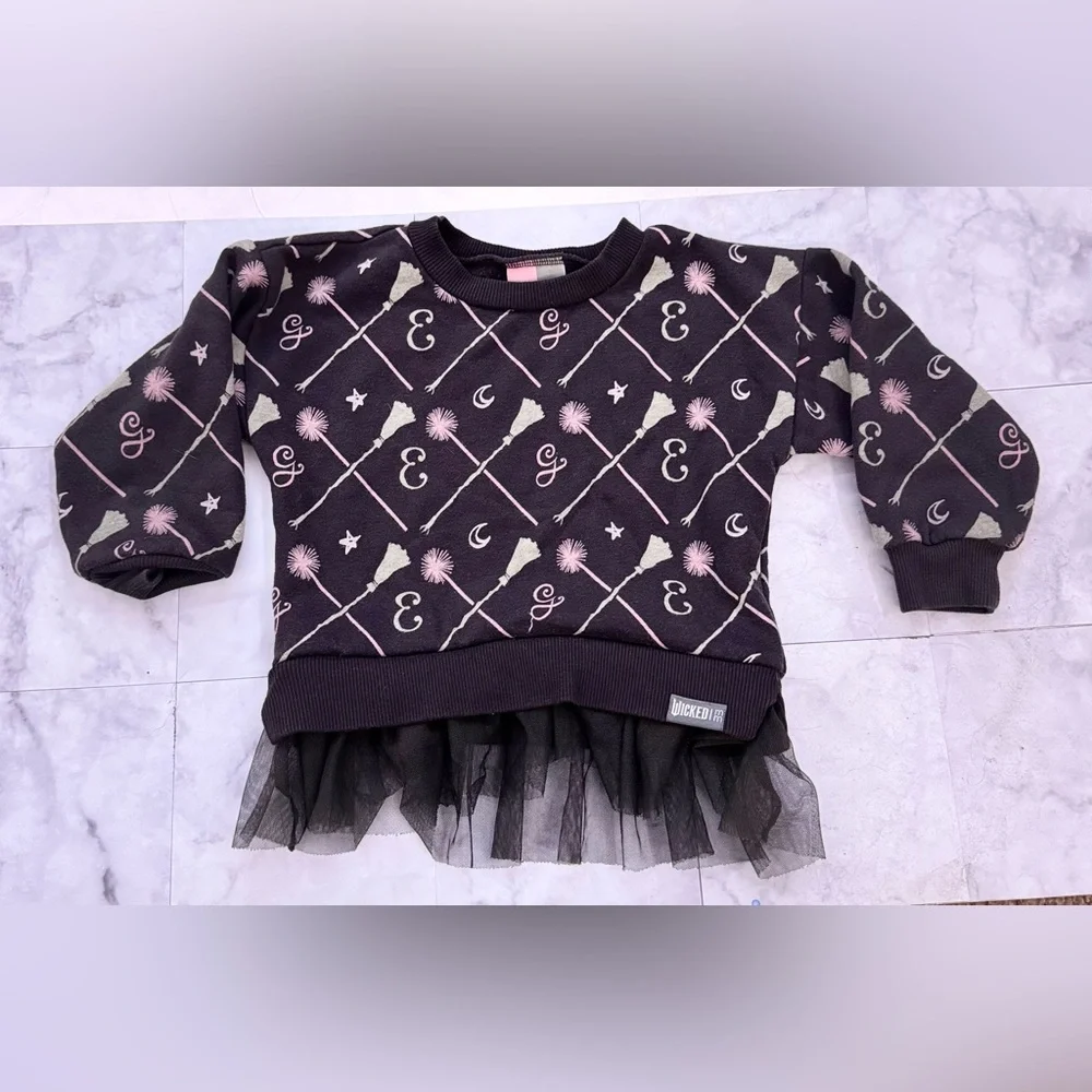 Modern Moments x Wicked Black Wand & Broom Sweatshirt with Tulle Skirt